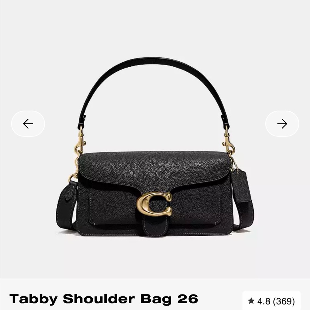 Coach Black Crossbody Bag with Gold Accent - Picture 2 of 3